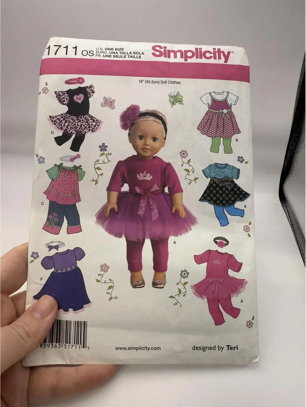 Simplicity 1711 OS Doll Clothes Sewing Pattern - 18
